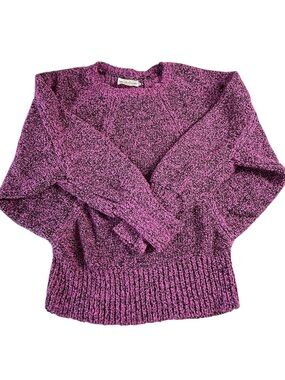 Vintage 80s 90s Beldoch Popper Magenta - Purple Popcorn Batwing Pullover Sweater